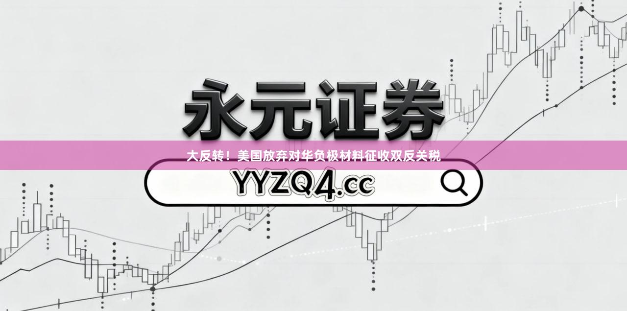大反转！美国放弃对华负极材料征收双反关税