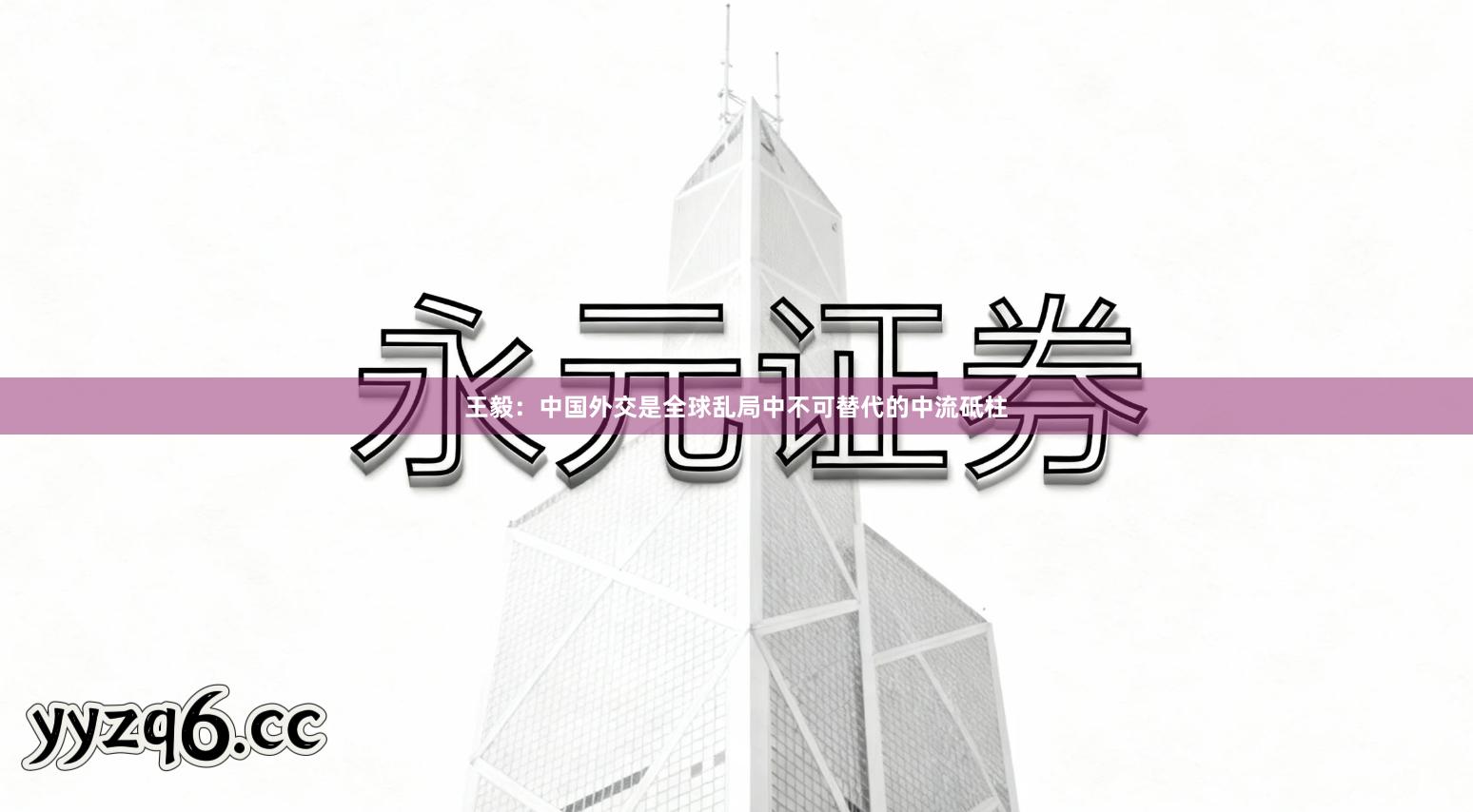 王毅：中国外交是全球乱局中不可替代的中流砥柱
