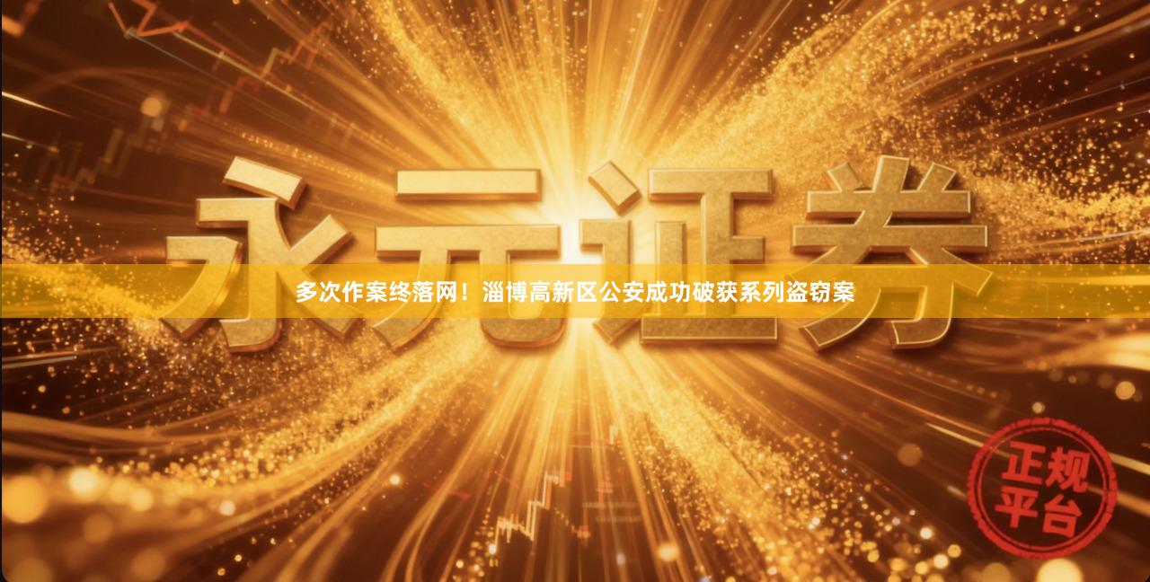 多次作案终落网！淄博高新区公安成功破获系列盗窃案