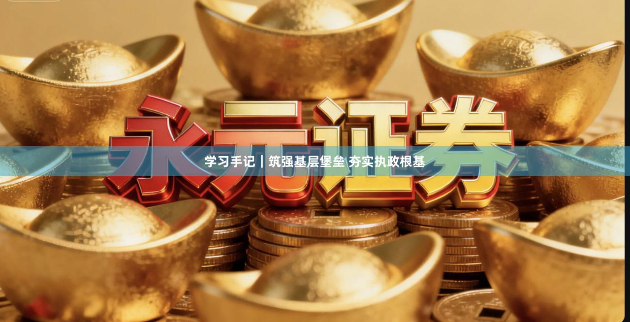 学习手记｜筑强基层堡垒 夯实执政根基